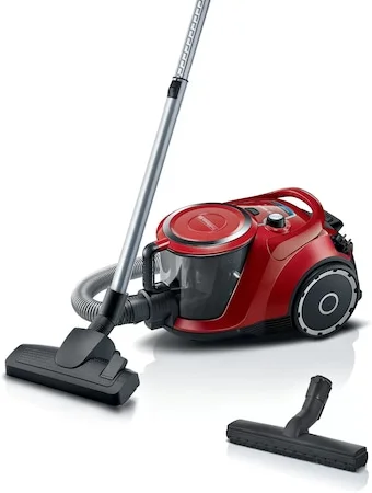 Bosch ProSilence BGC41Q69 porszívó, porzsák nélküli, űrtartalom 2,4 liter, EasyClean rendszer, AirCycle technológia, 600 W, piros