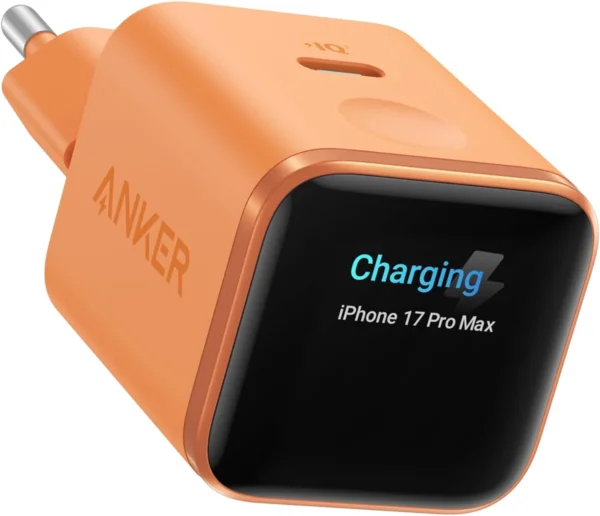 Anker Nano 45W USB-C fali töltő smart kijelzővel, fekete