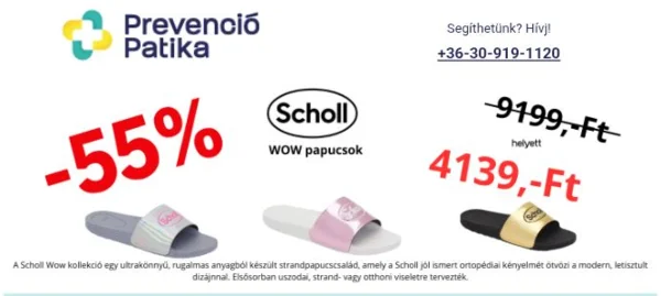 Scholl papucsok