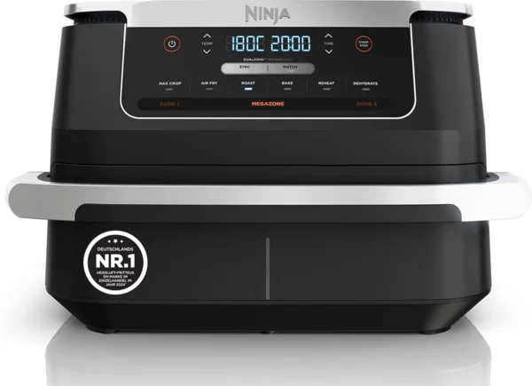 Ninja FlexDrawer AF550EU Forrólevegős sütő, 6 Literes, Fekete