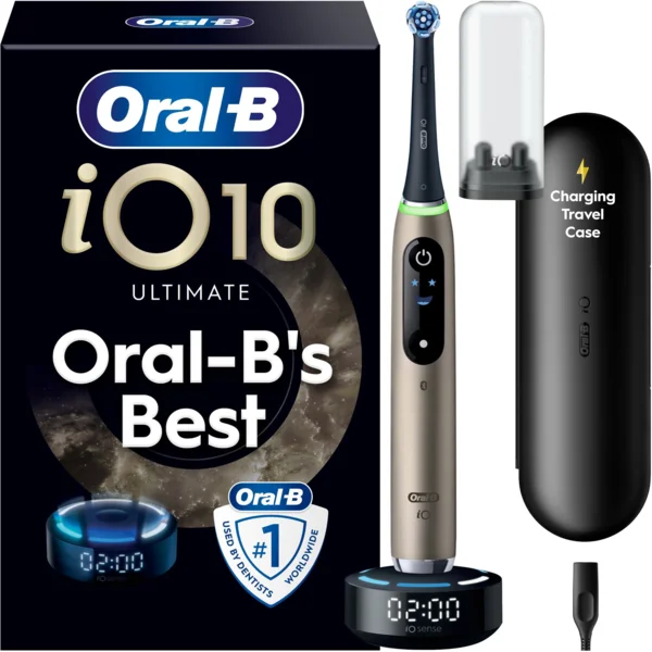Oral-B iO10 Lunar Gold + utazó töltőtok elektromos fogkefe (AlzaPlus+)