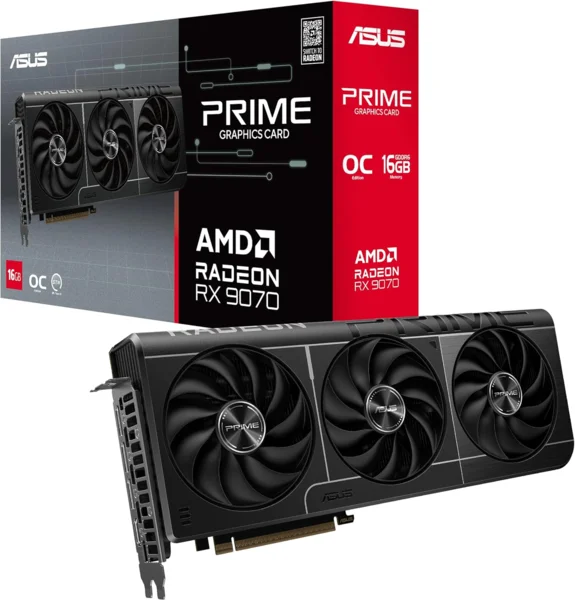ASUS Prime Radeon RX 9070 OC 16GB GDDR6 EVO videokártya