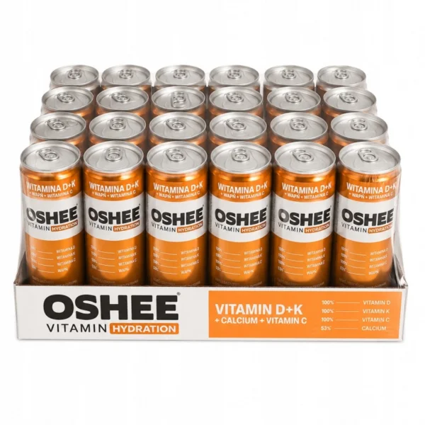 24 x Oshee Vitamin Energy D + K vitamin 250 ml