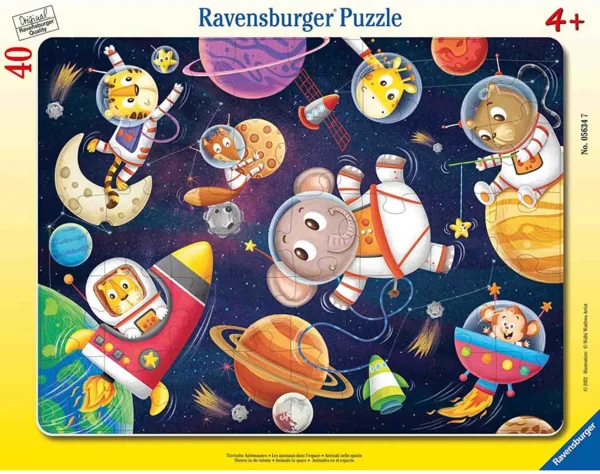 Ravensburger puzzle - Állatok az űrben, 40 darab