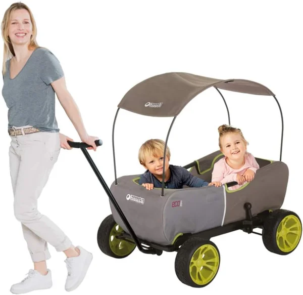 Hauck Eco Mobile kétszemélyes összecsukható kézikocsi tetővel, zöld