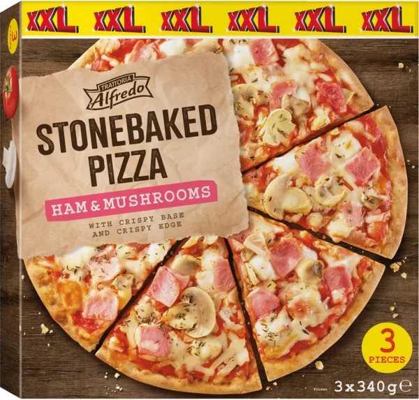 Trattoria Alfredo Sonkás-gombás pizza, 3 x 340 g