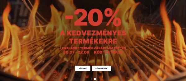 -20% a kedvezményes termékekre legalább 5 vásárlása esetén
