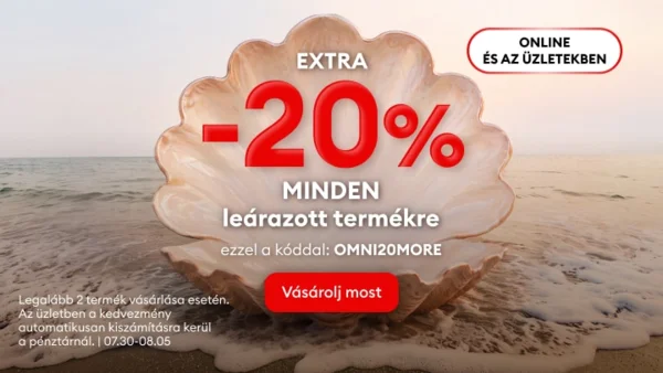 Extra -20% minden leárazott termékre
