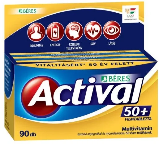 Akciós Béres Actival 50+ filmtabletta 90x (közeli lejárat)