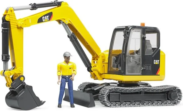 BRUDER 02466 lánctalpas minimarkoló CATERPILLAR figurával (02466)