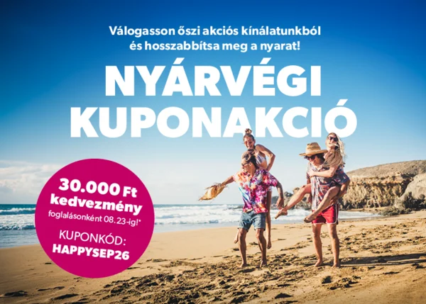 Nyárvégi kuponakció (30 ezer Ft kedvezmény)