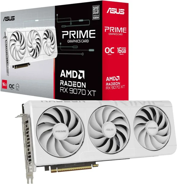 ASUS Prime Radeon RX 9070 XT White OC 16GB GDDR6 videokártya