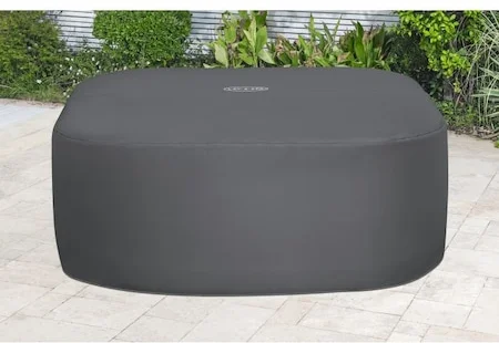 Bestway jacuzzi burkolat, LAY-Z-SPA Xtras EnergySense Plus Thermo, négyzet, szürke, 201 x 201 x 80 cm