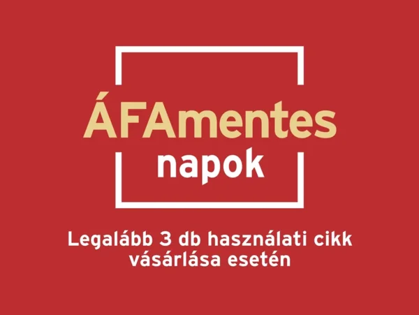 ÁFAmentes napok legalább 3 db használati cikk vásárlásánál