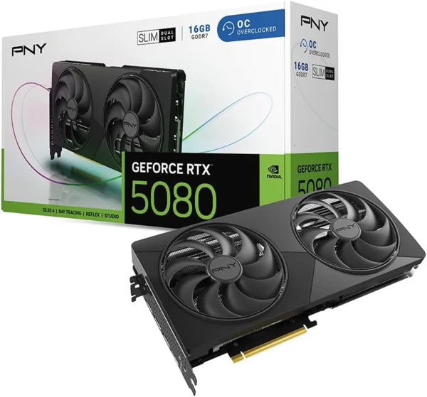 PNY NVIDIA GeForce RTX 5080 Slim Dual OC videokártya
