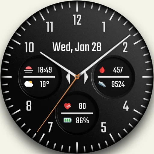 DADAM118: Analog Watch Face (WearOS)