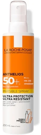 La Roche Posay ANTHELIOS Láthatatlan spray, testre, illatmentes, SPF 50+, 200 ml