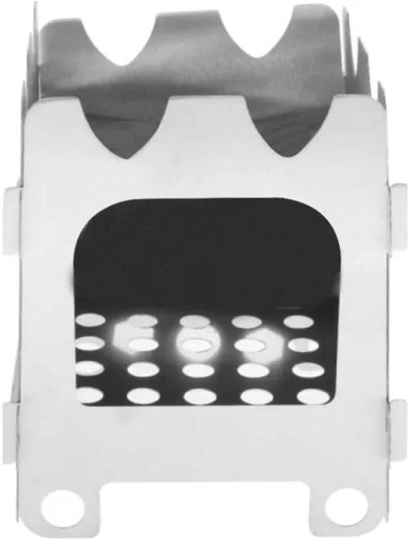 Kondition összecsukható mini sütő / grill kempinghez / túrázáshoz, acél, 9x11 cm