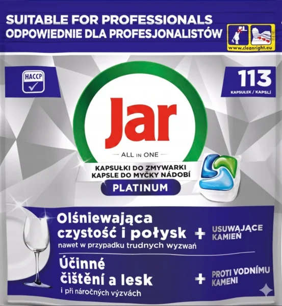 Jar Professional Platinum mosogató kapszula tégelyben, 113 mosás (80881040)