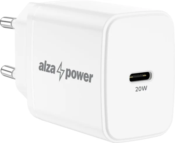 AlzaPower Compact A520 20W töltőfej Fehér töltő adapter (AlzaPlus+)