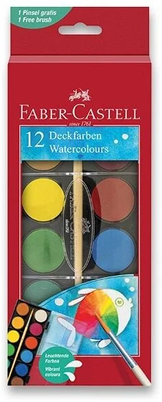 Faber-Castell 30 mm 12 szín vízfesték