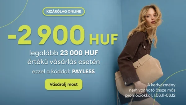 2900 Ft kedvezmény 23 ezer Ft felett