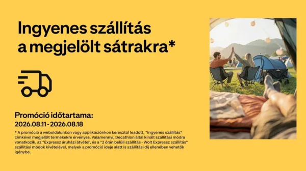 Ingyenes szállítás a megjelölt sátrakra