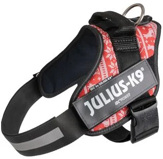 JULIUS-K9 IDC powerhám karácsonyi pulcsi mintával, L méret: 63 - 85 cm mellkaskörfogat
