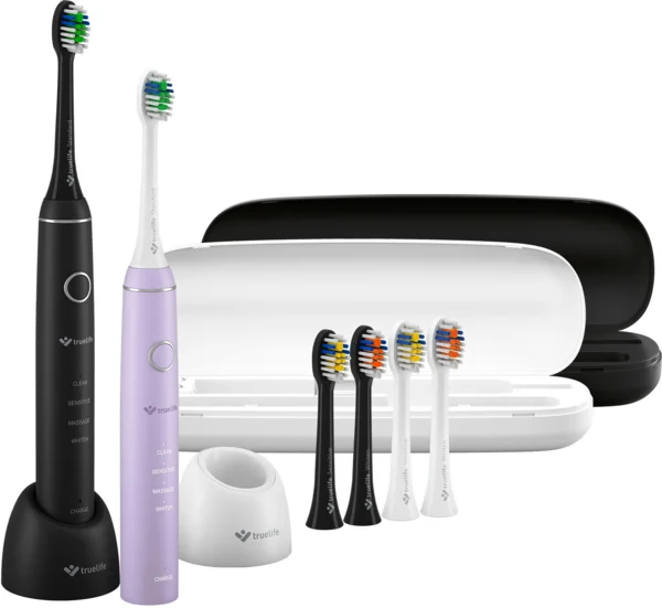 TrueLife SonicBrush Compact Duo Black / Lavender elektromos fogkefe