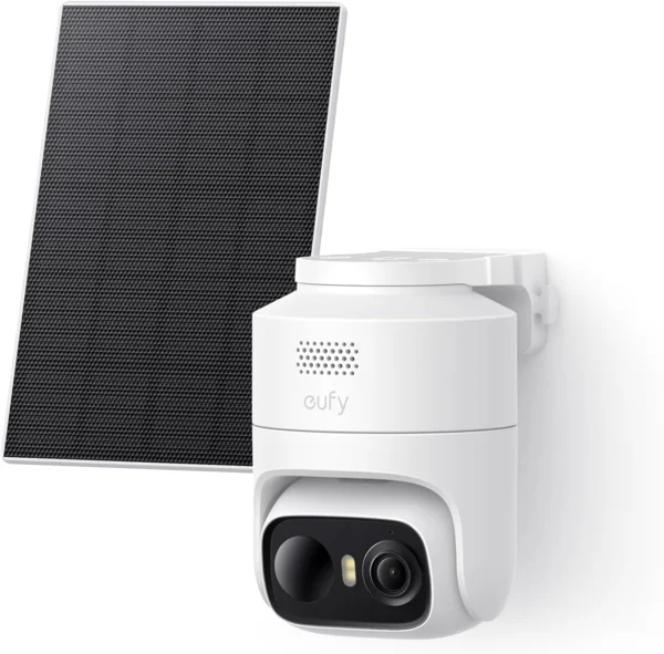 EufyCam C37 kültéri biztonsági kamera, 360°-os, napelemes, színes éjjellátó, AI követés