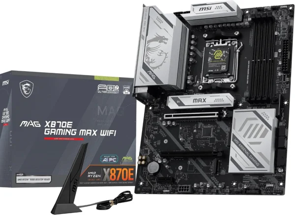 MSI MAG X870E Gaming MAX WiFi Alaplap (ATX, AM5, DDR5, Wi-Fi 7)