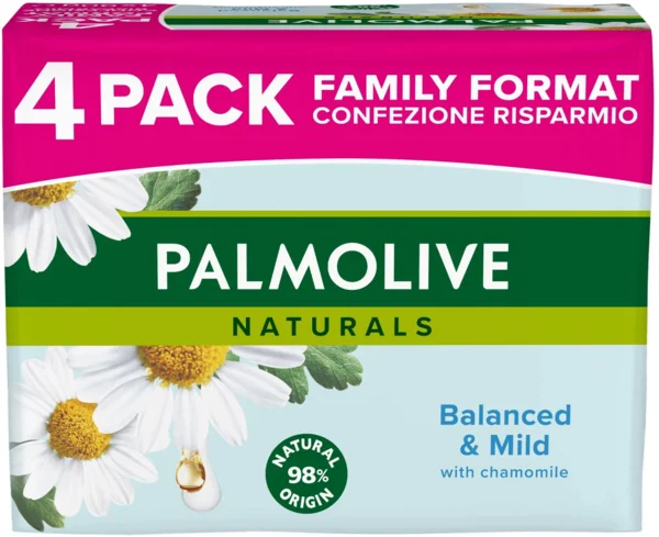 PALMOLIVE Naturals kamillakivonattal, 4 × 90 g szappan (AlzaPlus+)