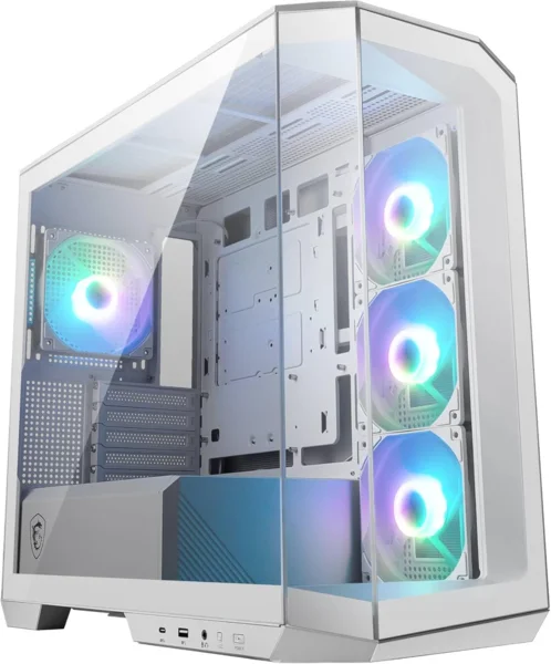 MSI MAG PANO M100L PZ Micro-ATX PC-ház, fehér