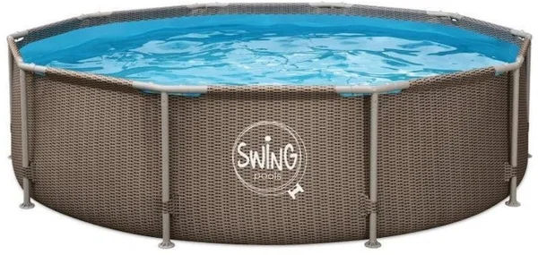 Mountfield 143905 Swing fémvázas medence 3,05*76 cm-es barna fonott hatású