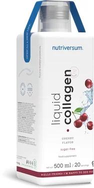 Nutriversum Liquid Collagen Sugar Free kollagén ital 500 ml cseresznye