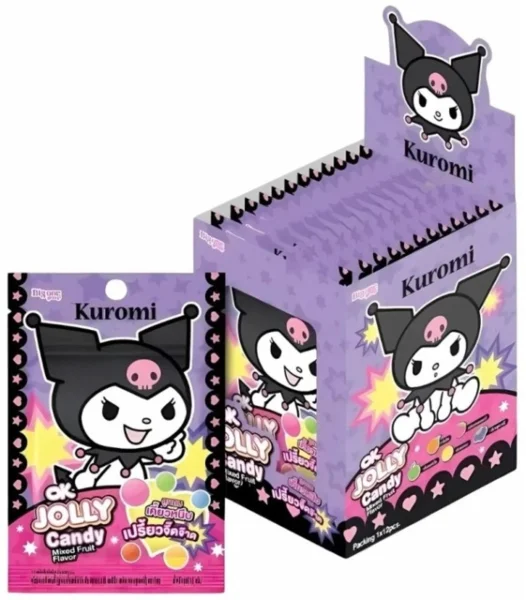 12x OK Kuromi Assorted Jolly Candy 13 g (156g) cukorka Thaiföldről