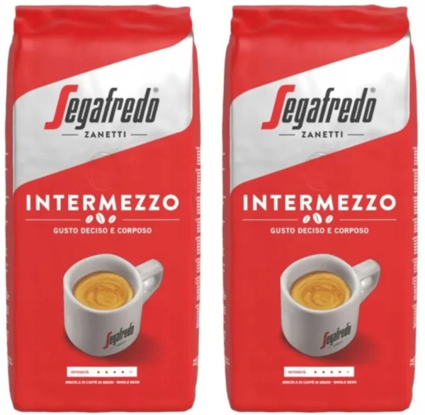 Segafredo Intermezzo szemes kávé kevert kávé szett 2x 1kg