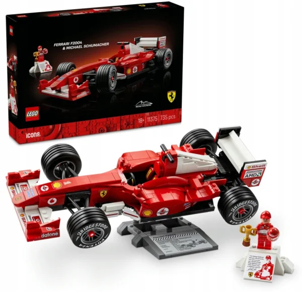 LEGO Icons 11375 Ferrari F2004 és Michael Schumacher