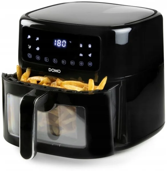 DOMO DO1134FR Olaj nélküli fritőz, 1500W, 6 literes, fekete