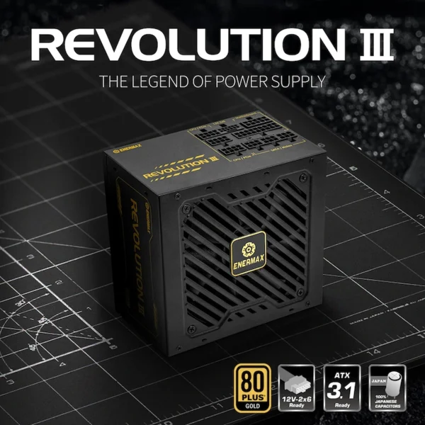 Enermax 1000W 80+ Gold Revolution III, 282377, Tápegység