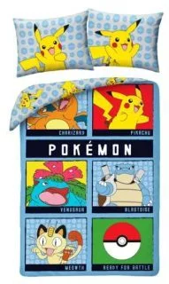 Pokémon: Harcra készen ágynemű garnitúra, pamut - 140 x 200 cm