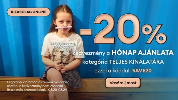 20% kedvezmény a hónap ajánlata kategóriára
