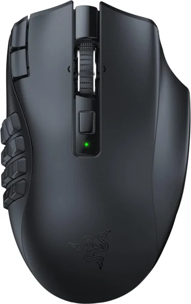 Razer Naga V2 HyperSpeed vezeték nélküli MMO egér, fekete