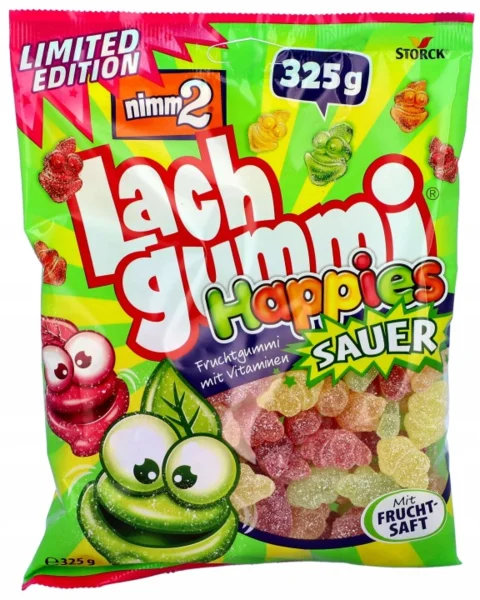 Nimm2 Gumicukor Lach Gummi Happies Sauer 325 g