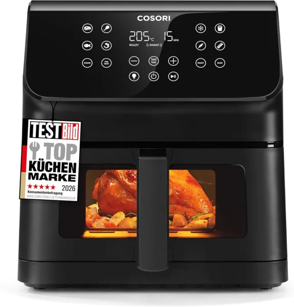 Cosori 6,2L Airfryer olajmentes fritőz, ablakos, Onyx fekete