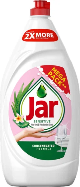 Jar Sensitive folyékony mosogatószer aloe vera és jázmin illattal - 1350 ml