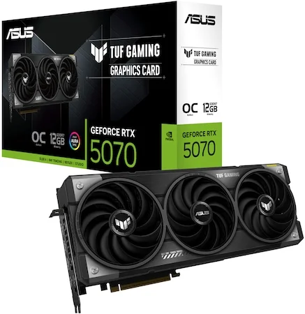ASUS TUF Gaming GeForce RTX™ 5070 OC Edition videokártya, 12GB GDDR7, 192-bit