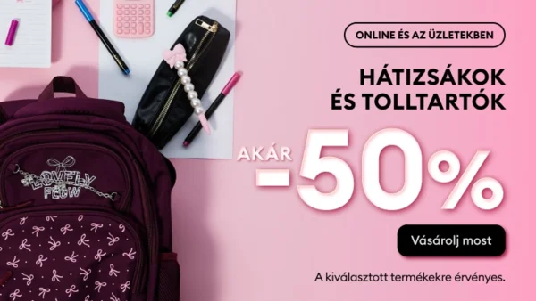 Hátizsákok és tolltartók akár -50%