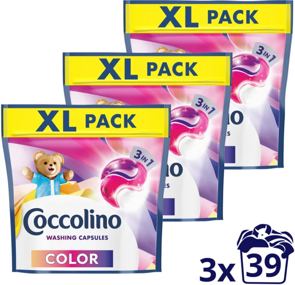 Coccolino 3in1 Color 3×39 db mosókapszula