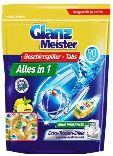 GLANZ MEISTER All in 1, 90 db mosogatógép tabletta (AlzaPlus+)
